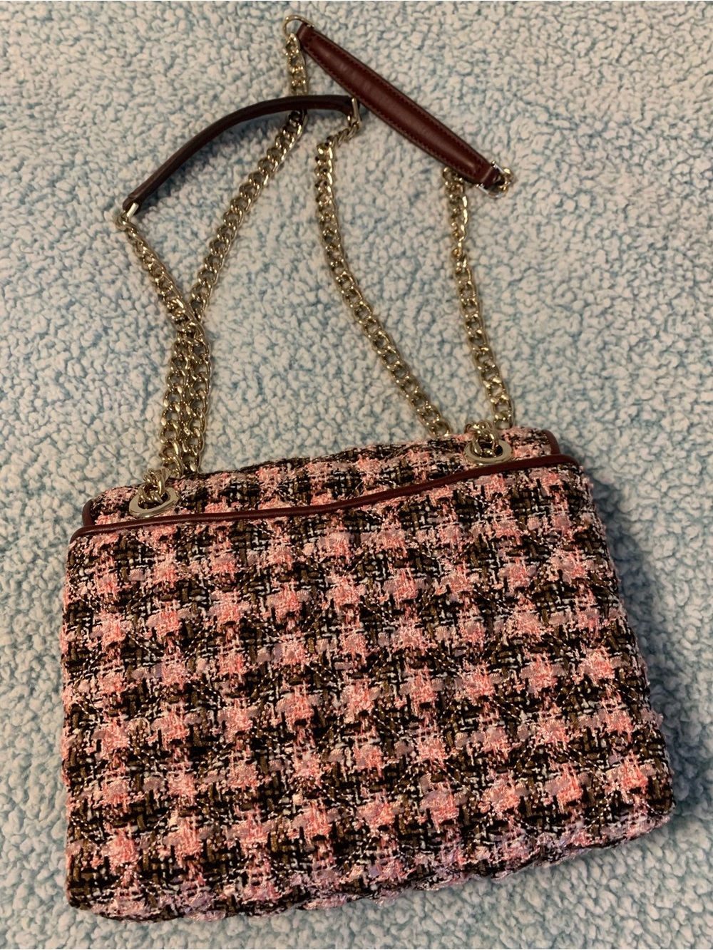 🍁kate spade Natalia Pink Multi Tweed Bag ⭐️NWOT⭐️ - Picture 4 of 10
